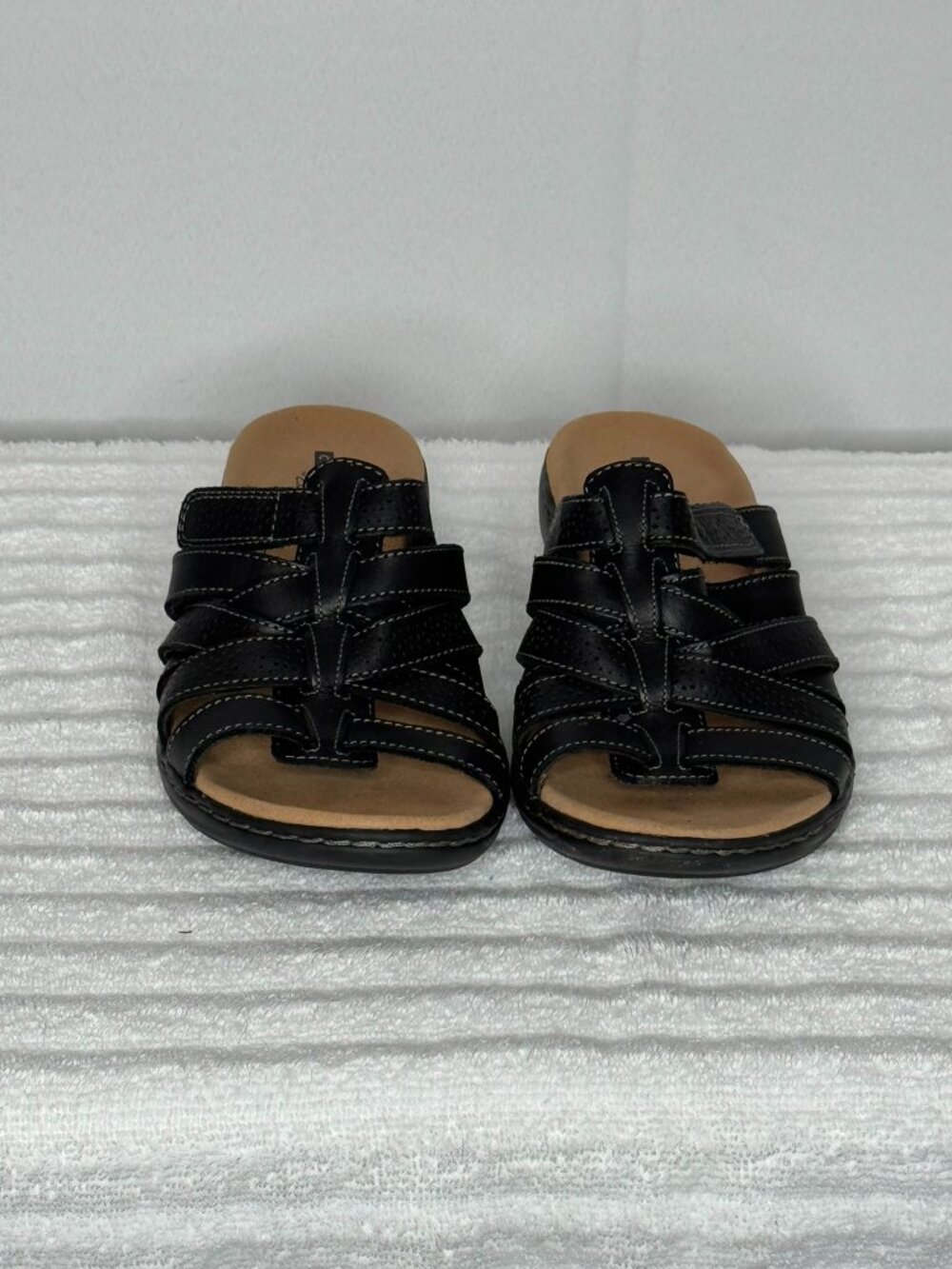 Collections by Clarks black slip on sandals - Picture 2 of 8